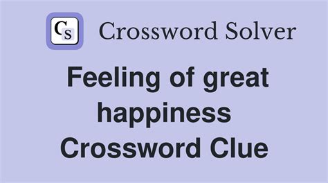 great happiness crossword.